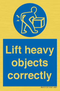Lift heavy objects correctly